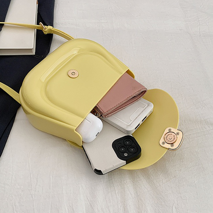 Chubby Jelly Crossbody: Mini Silicone Top Handle Bag