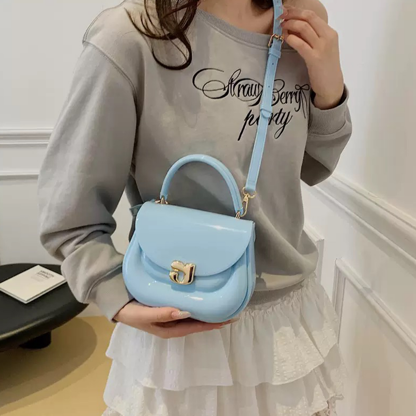 Chubby Jelly Crossbody: Mini Silicone Top Handle Bag