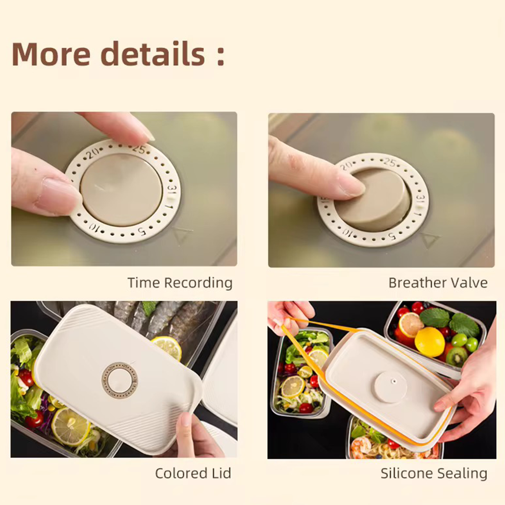 Food-Grade Stainless Steel Preservation Box, Microwaveable Lunch Box, Food Storage Container, Sealed for Refrigeration and Freezing