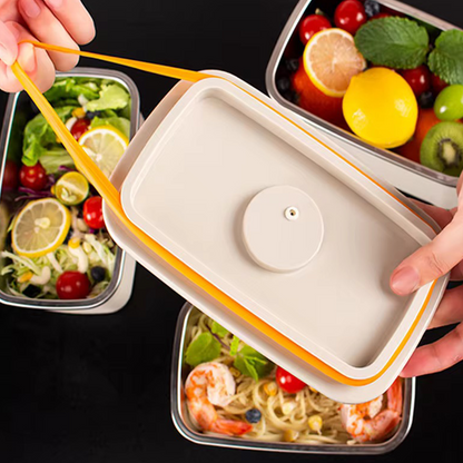 700ML 304 Food-Grade Stainless Steel Preservation Box, Microwaveable Lunch Box, Food Storage Container, Sealed for Refrigeration and Freezing