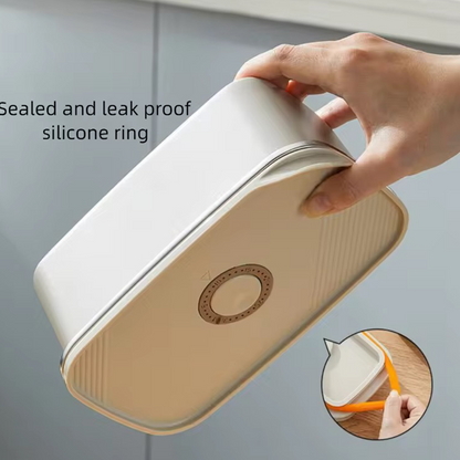 1100ML 304 Food-Grade Stainless Steel Preservation Box, Microwaveable Lunch Box, Food Storage Container, Sealed for Refrigeration and Freezing