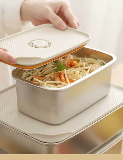 700ML 304 Food-Grade Stainless Steel Preservation Box, Microwaveable Lunch Box, Food Storage Container, Sealed for Refrigeration and Freezing
