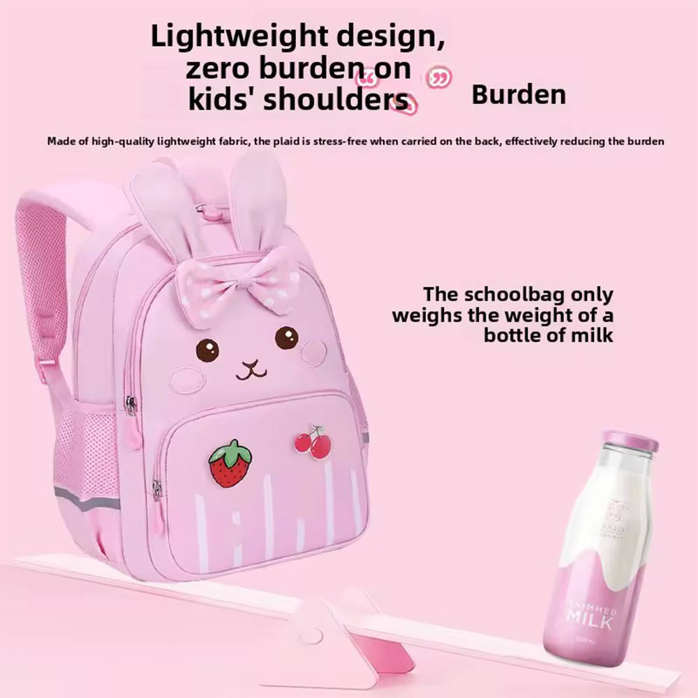 819 Backpack for 3-6-7 Years Old, Cute Rabbit Design, Children's Girls' Bag, Lightweight Travel Backpack