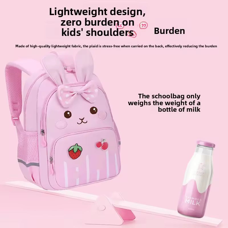 819 Backpack for 3-6-7 Years Old, Cute Rabbit Design, Children's Girls' Bag, Lightweight Travel Backpack