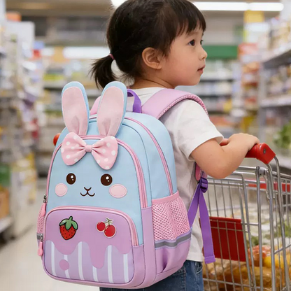 819 Backpack for 3-6-7 Years Old, Cute Rabbit Design, Children's Girls' Bag, Lightweight Travel Backpack,