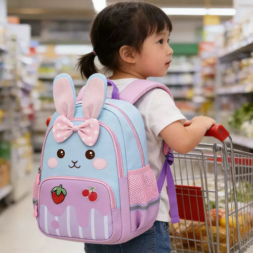 819 Backpack for 3-6-7 Years Old, Cute Rabbit Design, Children's Girls' Bag, Lightweight Travel Backpack,