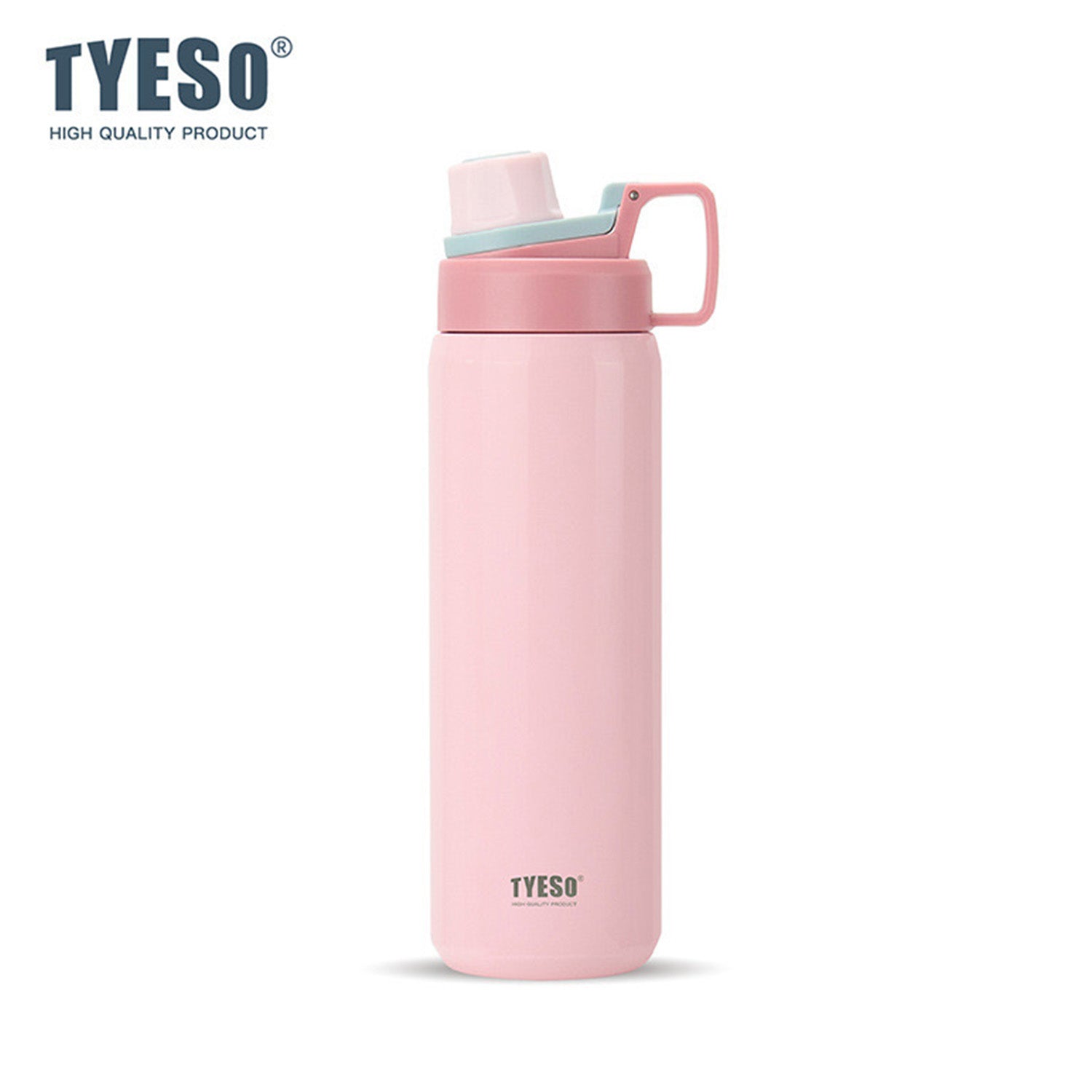 TYESO Sports Vacuum Insulated Steel Bottle 900ML with Portable Handle Pink - Bagmire