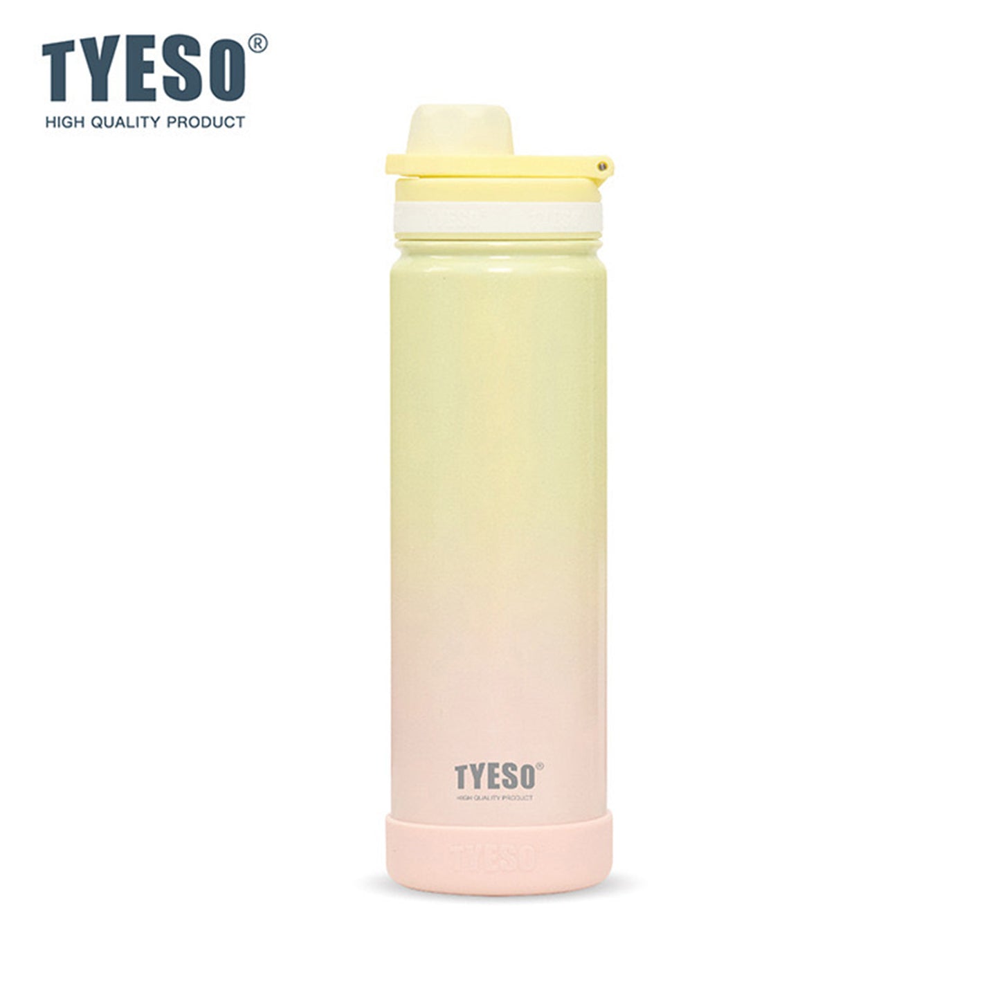TYESO 750ml Pastel Gradient Insulated Bottle – Stylish & Leak-Proof Travel Flask Gradient yellow - Bagmire
