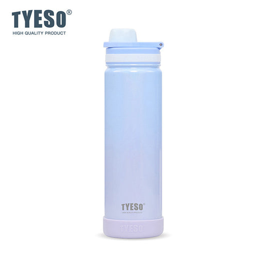 TYESO 750ml Pastel Gradient Insulated Bottle – Stylish & Leak-Proof Travel Flask Gradient Blue - Bagmire