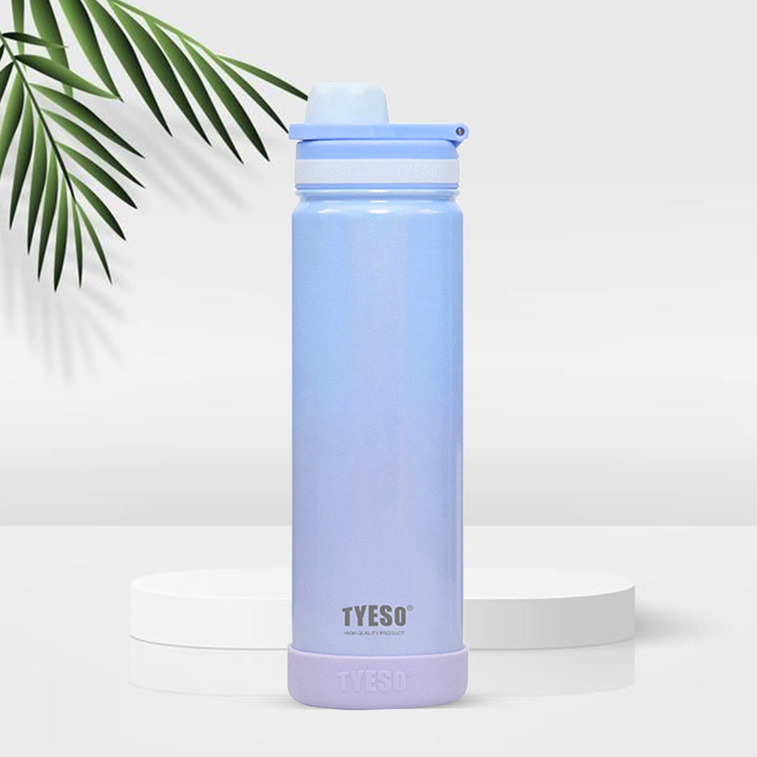 TYESO 750ml Pastel Gradient Insulated Bottle – Stylish & Leak-Proof Travel Flask Gradient Blue - Bagmire