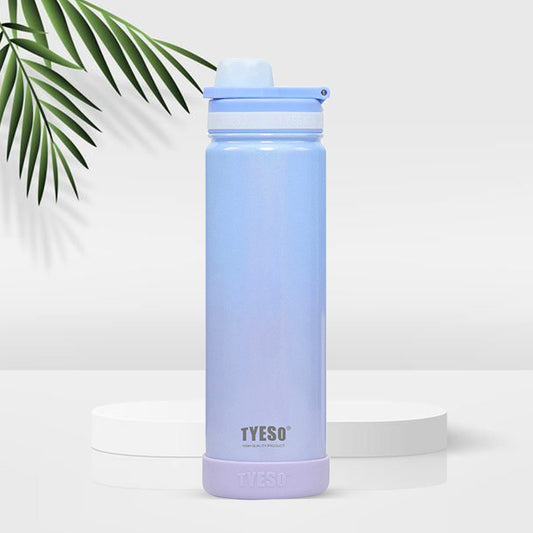 TYESO 750ml Pastel Gradient Insulated Bottle – Stylish & Leak-Proof Travel Flask Gradient Blue - Bagmire