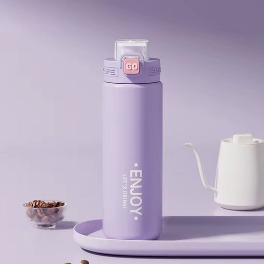 Trendy 680ml Insulated Flask Bottle | Steel Water Bottle for School, Office, Sports & Travel Purple - Bagmire