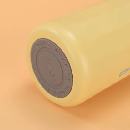 Macaron Insulated Water Bottle 550ml | Leakproof Stainless Steel Sipper with Straw Lid & Silicone Grip | Cute Travel Flask for Kids & Adults