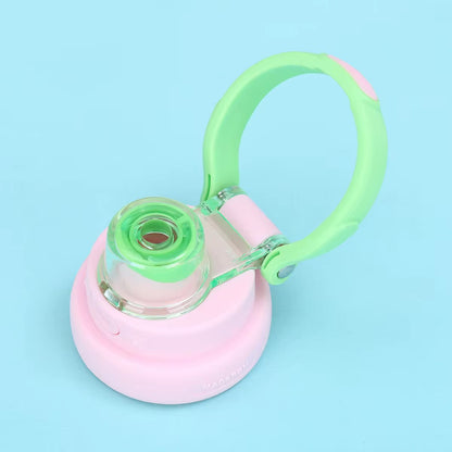 Macaron Insulated Water Bottle 550ml | Leakproof Stainless Steel Sipper with Straw Lid & Silicone Grip | Cute Travel Flask for Kids & Adults