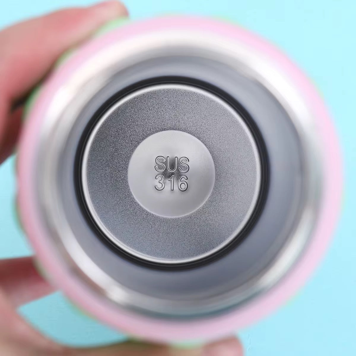 Macaron Insulated Water Bottle 550ml | Leakproof Stainless Steel Sipper with Straw Lid & Silicone Grip | Cute Travel Flask for Kids & Adults