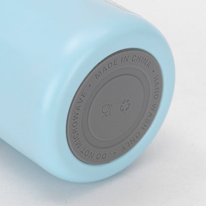 Macaron Insulated Water Bottle 550ml | Leakproof Stainless Steel Sipper with Straw Lid & Silicone Grip | Cute Travel Flask for Kids & Adults