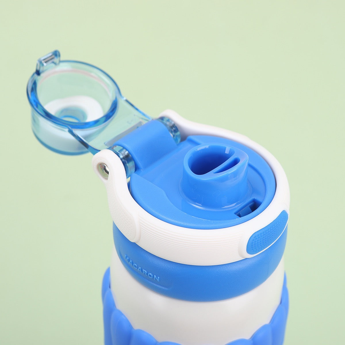 Macaron Insulated Water Bottle 550ml | Leakproof Stainless Steel Sipper with Straw Lid & Silicone Grip | Cute Travel Flask for Kids & Adults