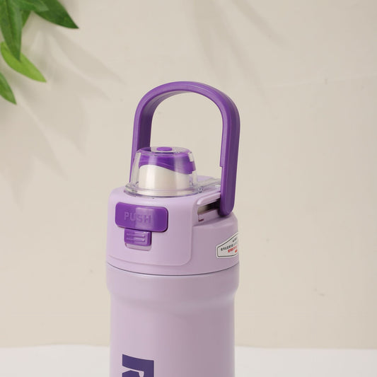 READY Insulated Water Bottle with Straw Lid | Leakproof Stainless Steel Flask for Kids & Adults | Hot & Cold Travel Bottle (550ml)