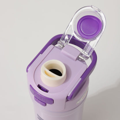 READY Insulated Water Bottle with Straw Lid | Leakproof Stainless Steel Flask for Kids & Adults | Hot & Cold Travel Bottle (550ml)