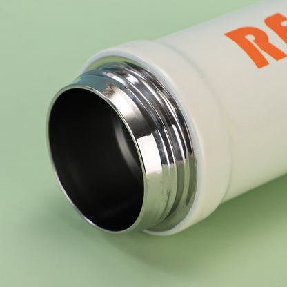 READY Insulated Water Bottle with Straw Lid | Leakproof Stainless Steel Flask for Kids & Adults | Hot & Cold Travel Bottle (550ml)