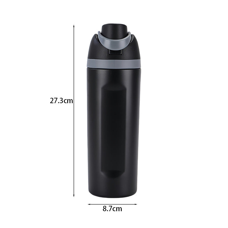 Insulated Stainless Steel Water Bottle with Straw Lid - Leakproof Flip Top Thermo Mug for Sports, Travel & Car Cup Holders