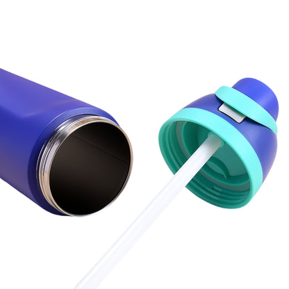 Insulated Stainless Steel Water Bottle with Straw Lid - Leakproof Flip Top Thermo Mug for Sports, Travel & Car Cup Holders