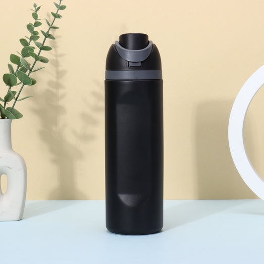 Insulated Stainless Steel Water Bottle with Straw Lid - Leakproof Flip Top Thermo Mug for Sports, Travel & Car Cup Holders