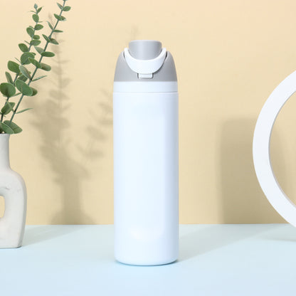 Insulated Stainless Steel Water Bottle with Straw Lid - Leakproof Flip Top Thermo Mug for Sports, Travel & Car Cup Holders