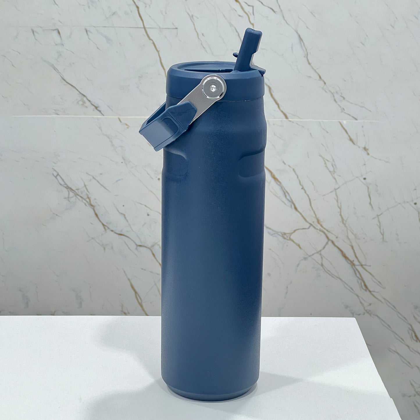 Large Capacity Insulated Water Bottle with Handle - Stainless Steel, Leakproof, Wide Mouth Flip Cap for Gym, Sport & Outdoor