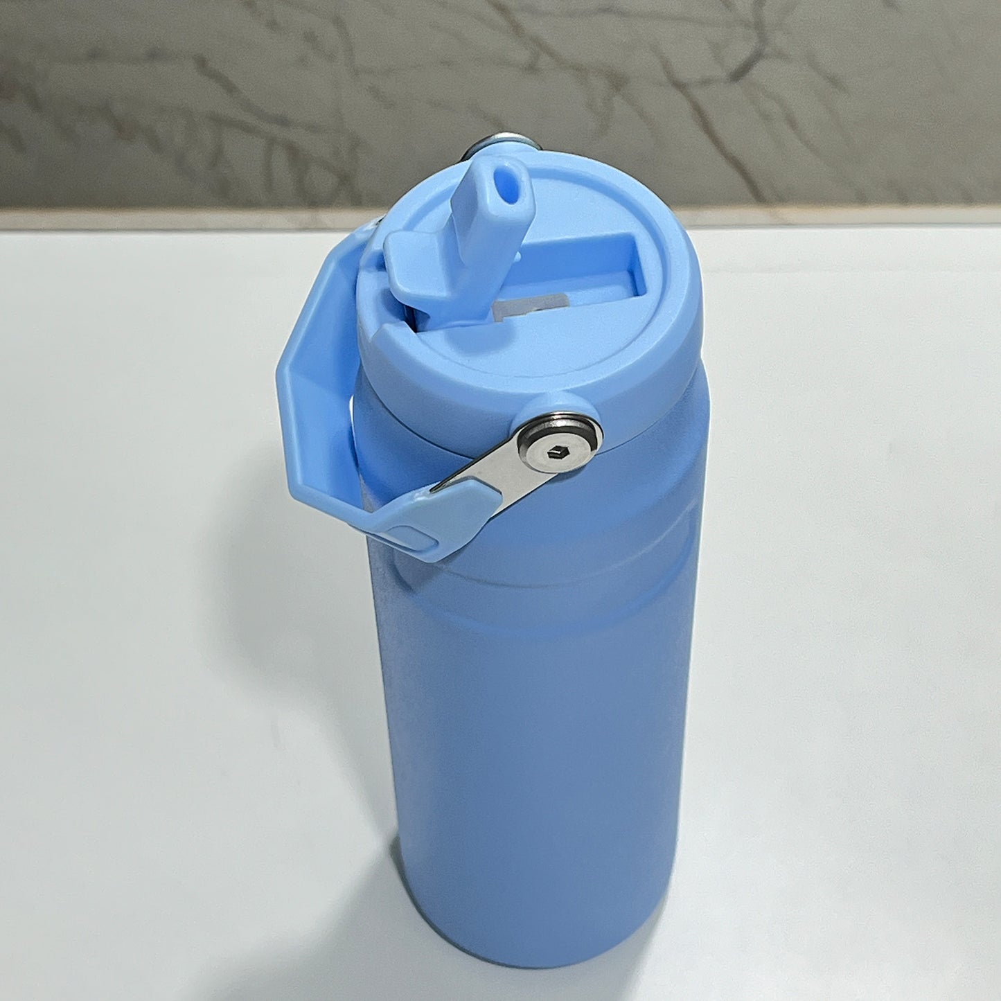 Large Capacity Insulated Water Bottle with Handle - Stainless Steel, Leakproof, Wide Mouth Flip Cap for Gym, Sport & Outdoor