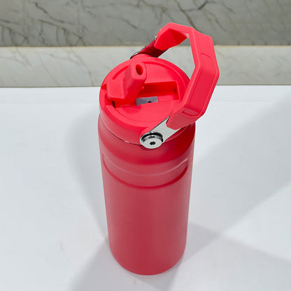 Large Capacity Insulated Water Bottle with Handle - Stainless Steel, Leakproof, Wide Mouth Flip Cap for Gym, Sport & Outdoor