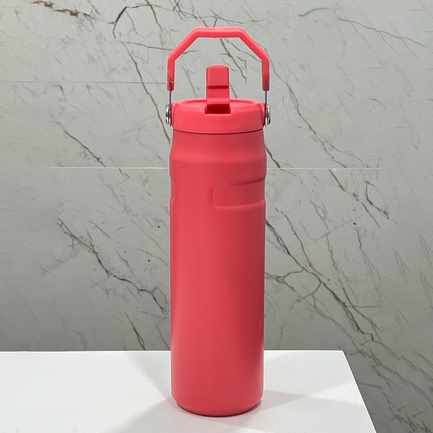 Large Capacity Insulated Water Bottle with Handle - Stainless Steel, Leakproof, Wide Mouth Flip Cap for Gym, Sport & Outdoor