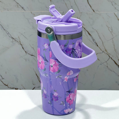 BAGMIRE Floral Insulated Tumbler – Dual Lid (Straw & Sip)