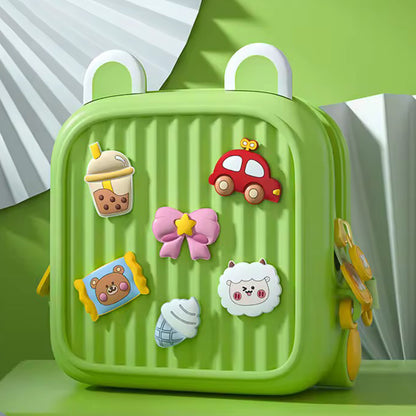 Premium EVA Kids Backpack with DIY Charms – Waterproof, Hard-Shell Mini Travel Bag for Toddlers