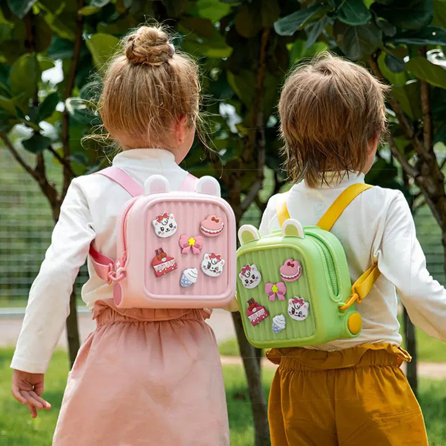 Premium EVA Kids Backpack with DIY Charms – Waterproof, Hard-Shell Mini Travel Bag for Toddlers