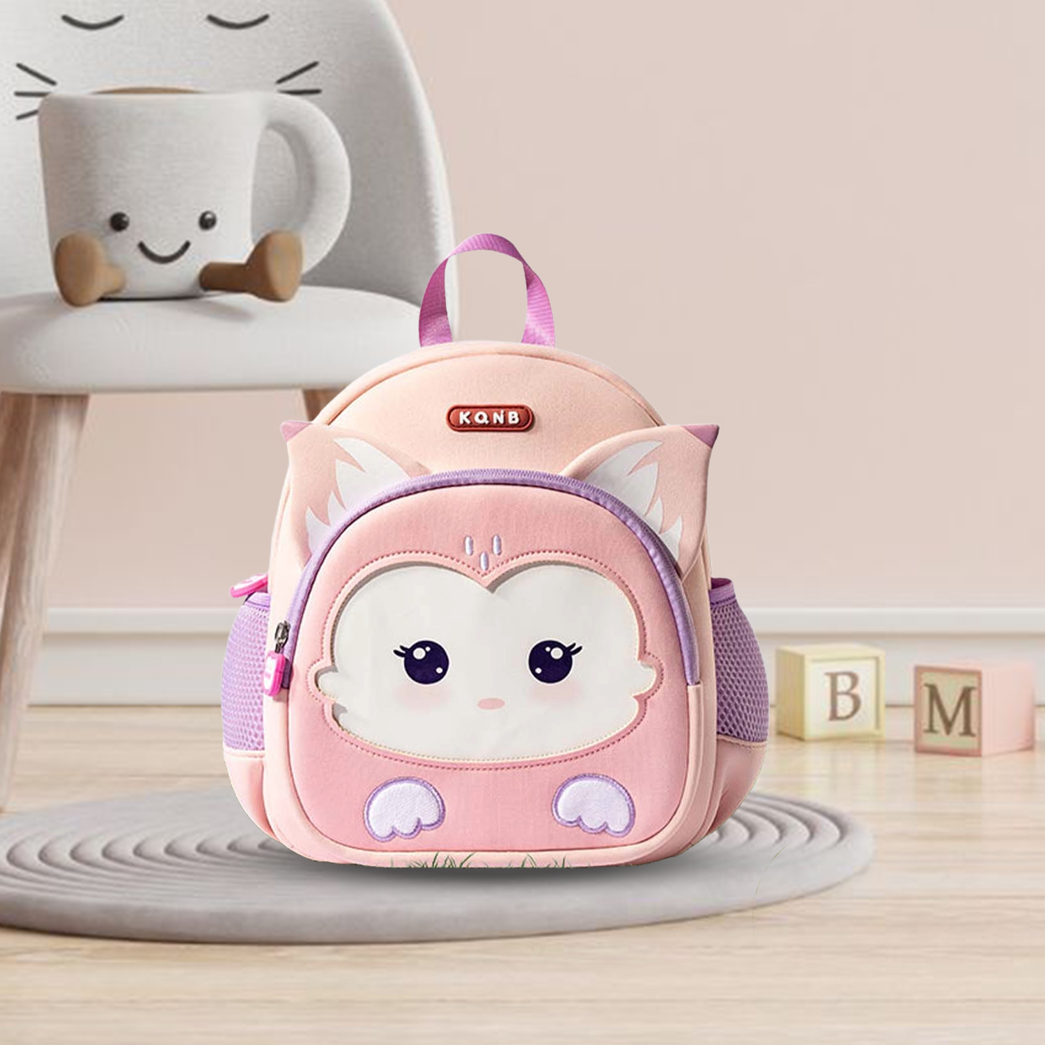 Stylish Baby-Pink Kids Backpack, Lightweight & Spacious - Bagmire