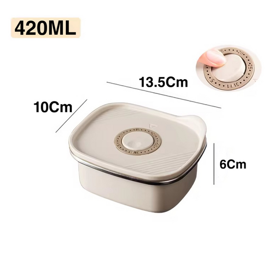 420ML 304 Food-Grade Stainless Steel Preservation Box, Microwaveable Lunch Box, Food Storage Container, Sealed for Refrigeration and Freezing
