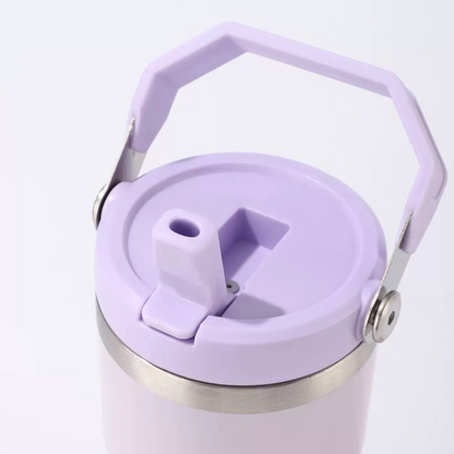 K-pop Demon Hunters 600ml Vacuum Insulated Tumbler | Korean Anime Travel Cup with Handle