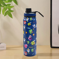 BAGMIRE Minecraft Pixel Adventure 800ml Premium Insulated Stainless Steel Water Bottle | Leakproof Vacuum Flask for School, Travel & Gaming