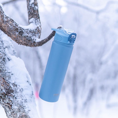 Large-Capacity Straw Water Bottle for Men and Women Students, Portable Outdoor Insulated Bottle