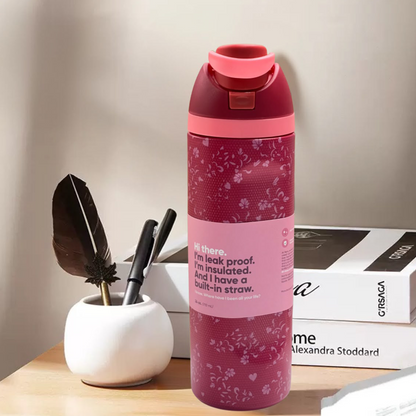 BAGMIRE 710ml Vacuum Insulated Stainless Steel Water Bottle | Leakproof Double Wall Thermal Flask | BPA-Free Hot & Cold Bottle for School, Office, Travel & Gym