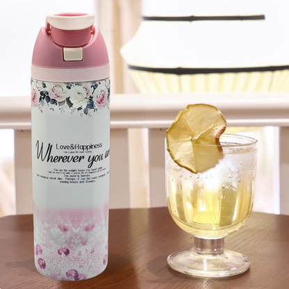 BAGMIRE 710ml Vacuum Insulated Stainless Steel Water Bottle | Leakproof Double Wall Thermal Flask | BPA-Free Hot & Cold Bottle for School, Office, Travel & Gym