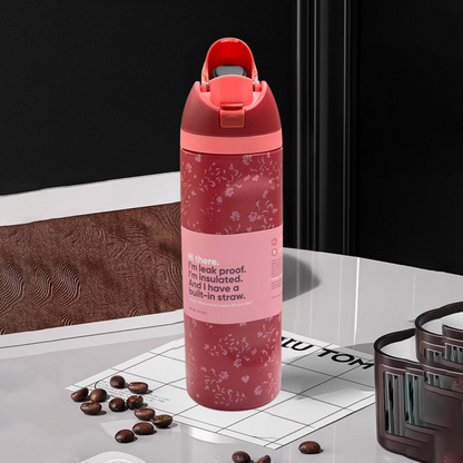 BAGMIRE 710ml Vacuum Insulated Stainless Steel Water Bottle | Leakproof Double Wall Thermal Flask | BPA-Free Hot & Cold Bottle for School, Office, Travel & Gym
