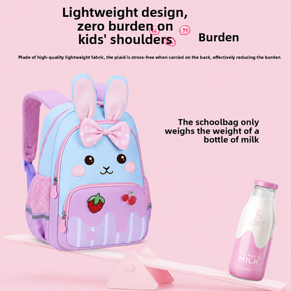 819 Backpack for 3-6-7 Years Old, Cute Rabbit Design, Children's Girls' Bag, Lightweight Travel Backpack,
