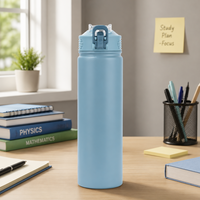 Large-Capacity Straw Water Bottle for Men and Women Students, Portable Outdoor Insulated Bottle