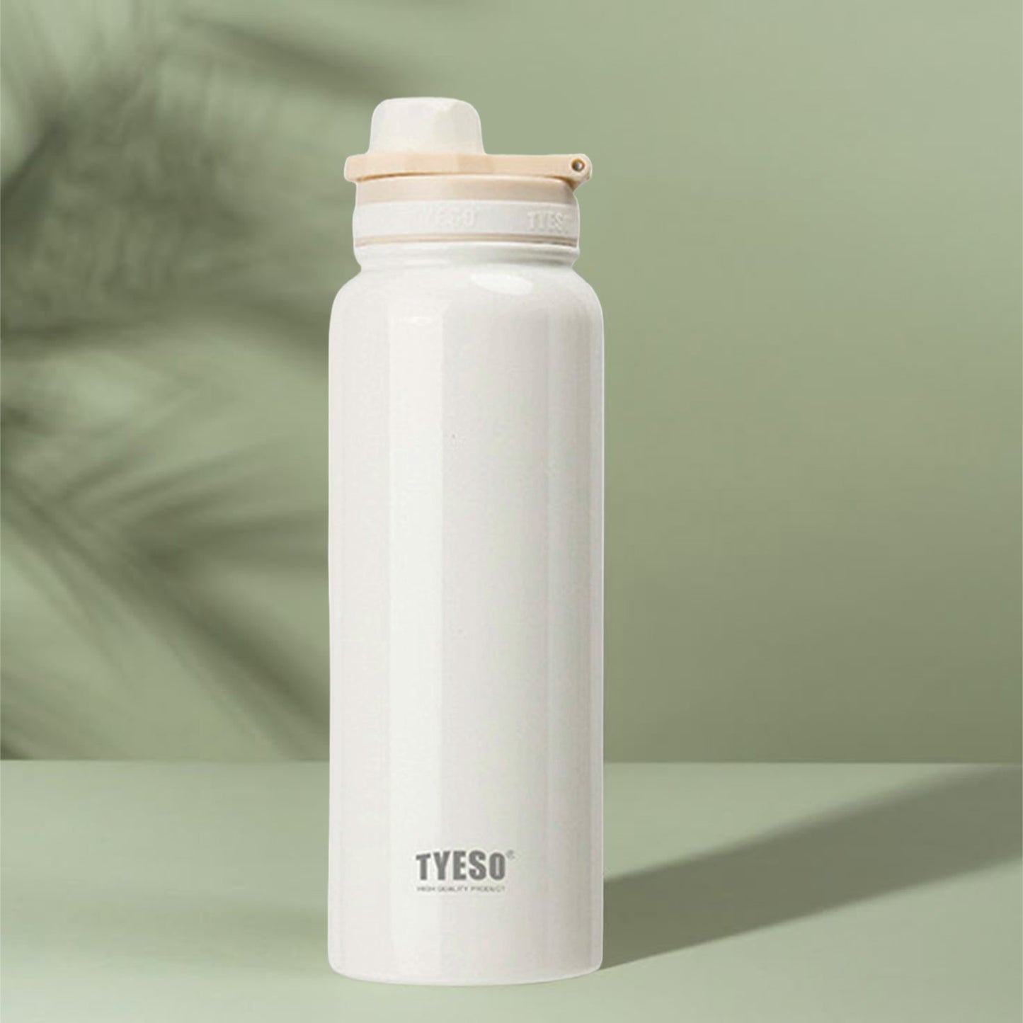 TYESO 1050ml Stainless Steel Insulated Water Bottle – Hot & Cold Flask, Leak-Proof Travel Bottle White - Bagmire