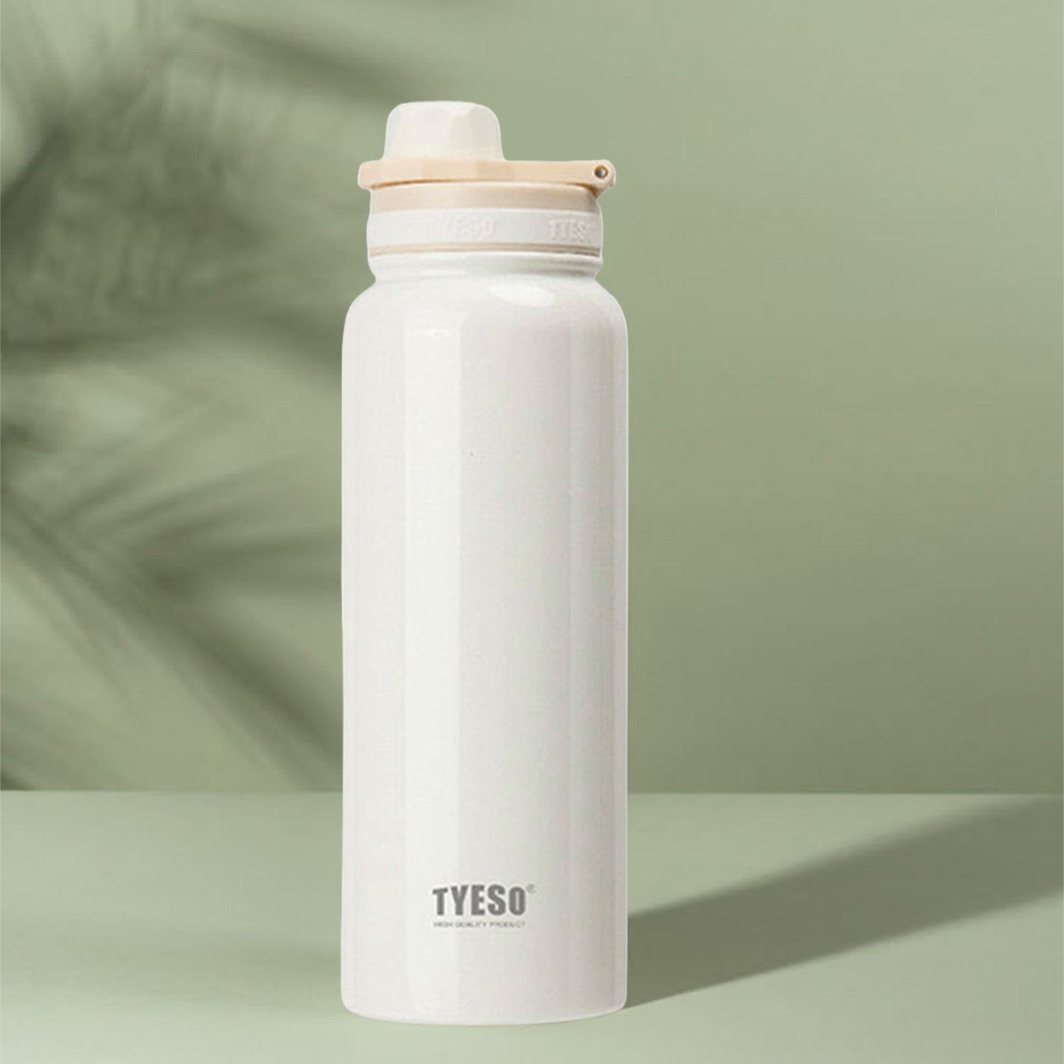 TYESO 1050ml Stainless Steel Insulated Water Bottle – Hot & Cold Flask, Leak-Proof Travel Bottle White - Bagmire