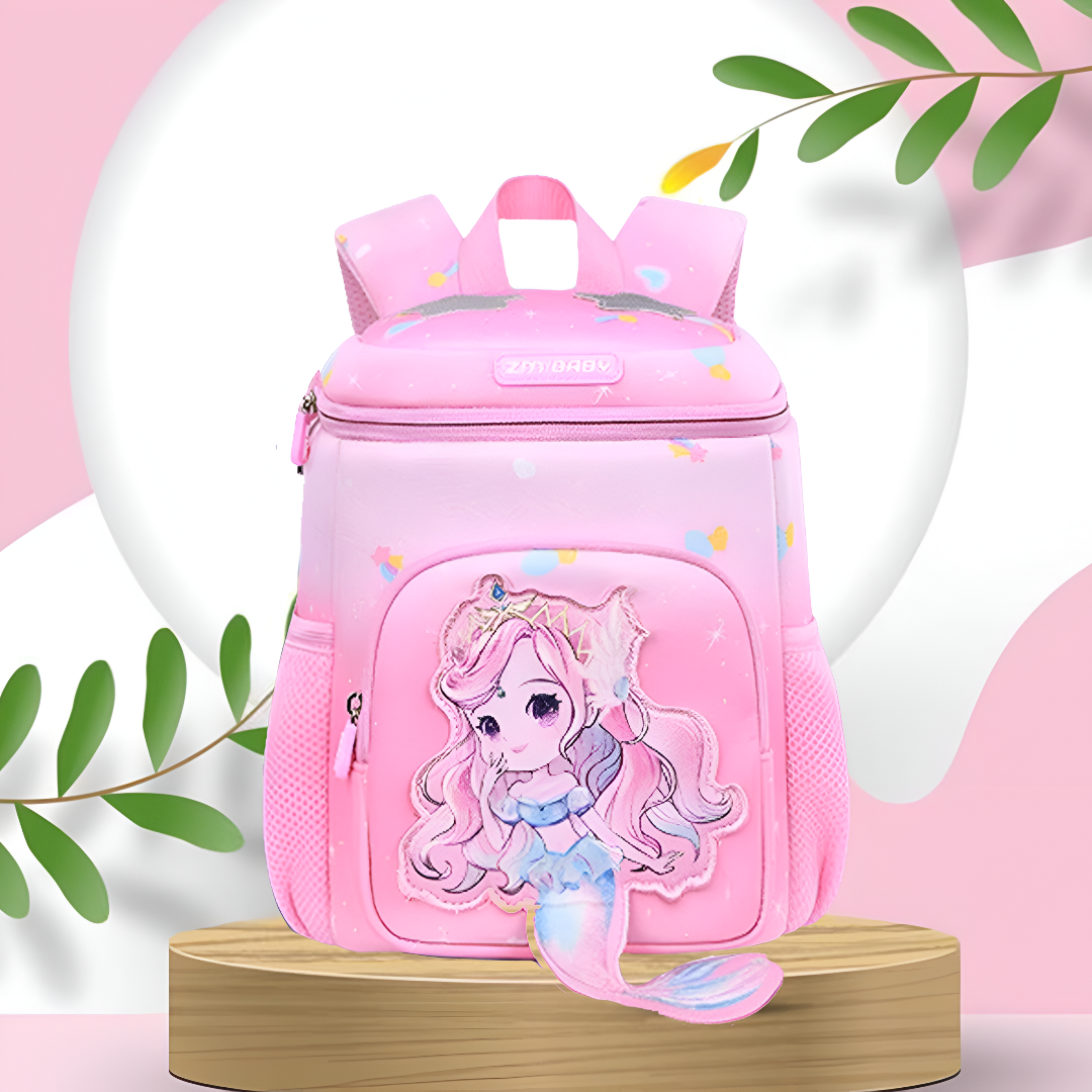 Pink Mermaid Kids Backpack, Durable - Bagmire