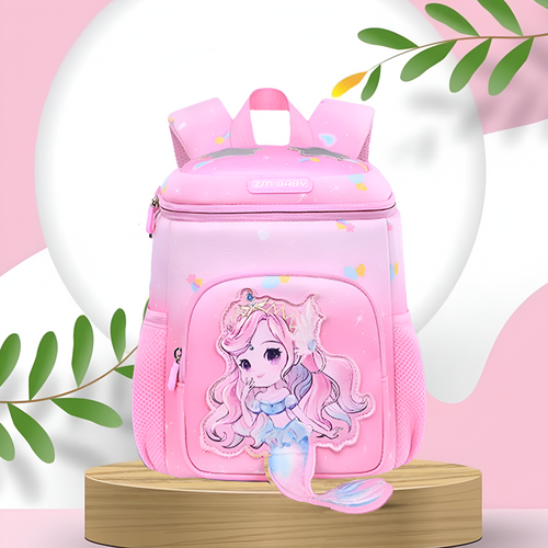 Pink Mermaid Kids Backpack, Durable