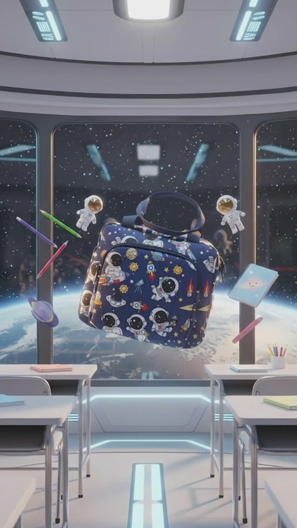 BAGMIRE Astronaut Kids Lunch Bag – Space Theme Insulated Food Tote for School & Travel